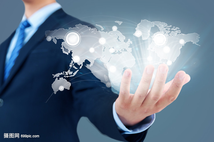 商人手掌上的商務網(wǎng)絡科技