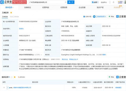 螞蟻集團成立靈知智慧控股公司，注冊資本17億進軍科技中介服務(wù)
